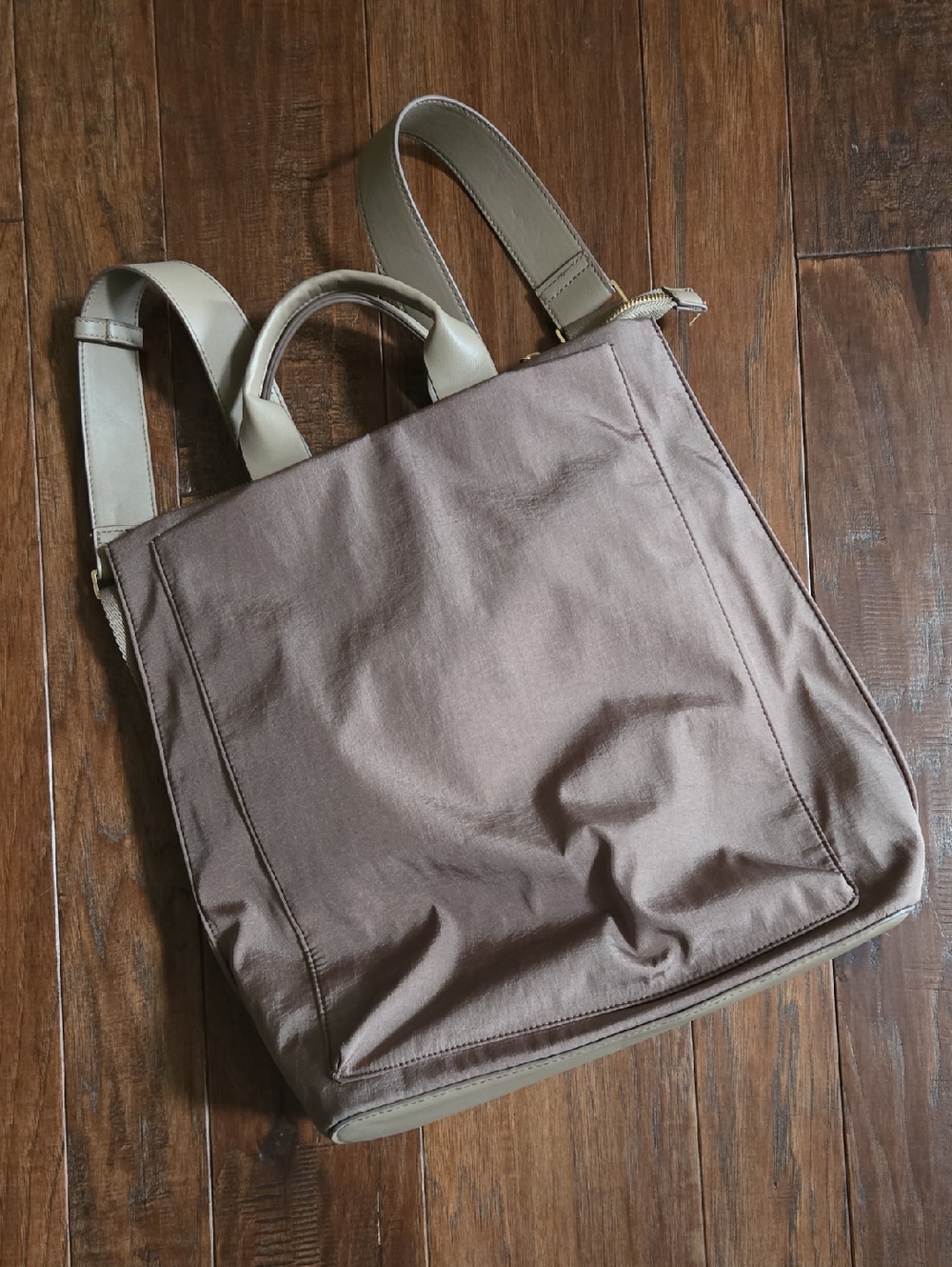 A New Day Taupe Backpack Tote Laptop